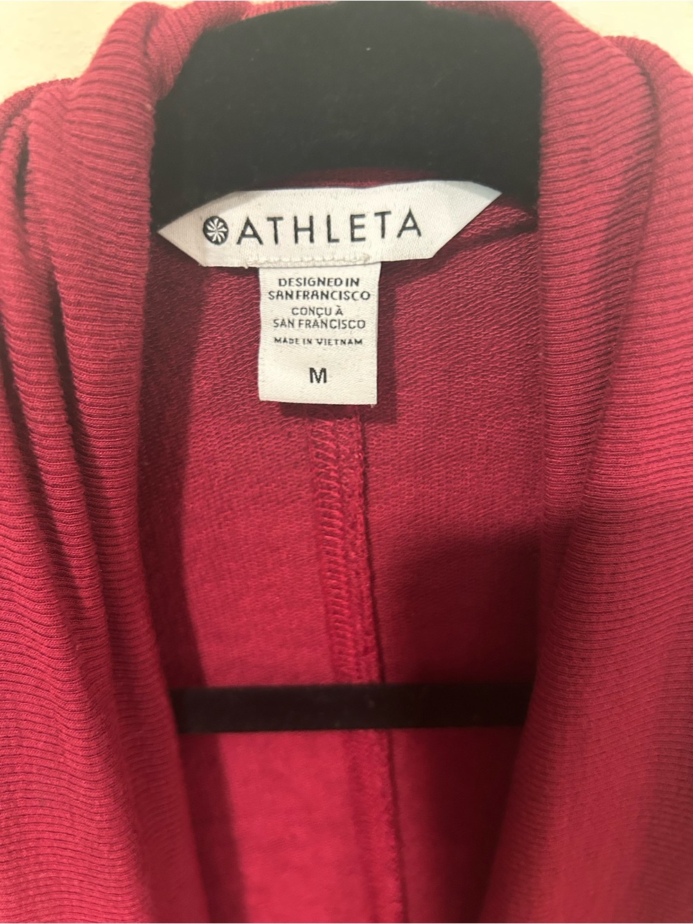 Athleta Pranayama Restore Open-Front Cardigan Sweater - Burgundy - Picture 2 of 3